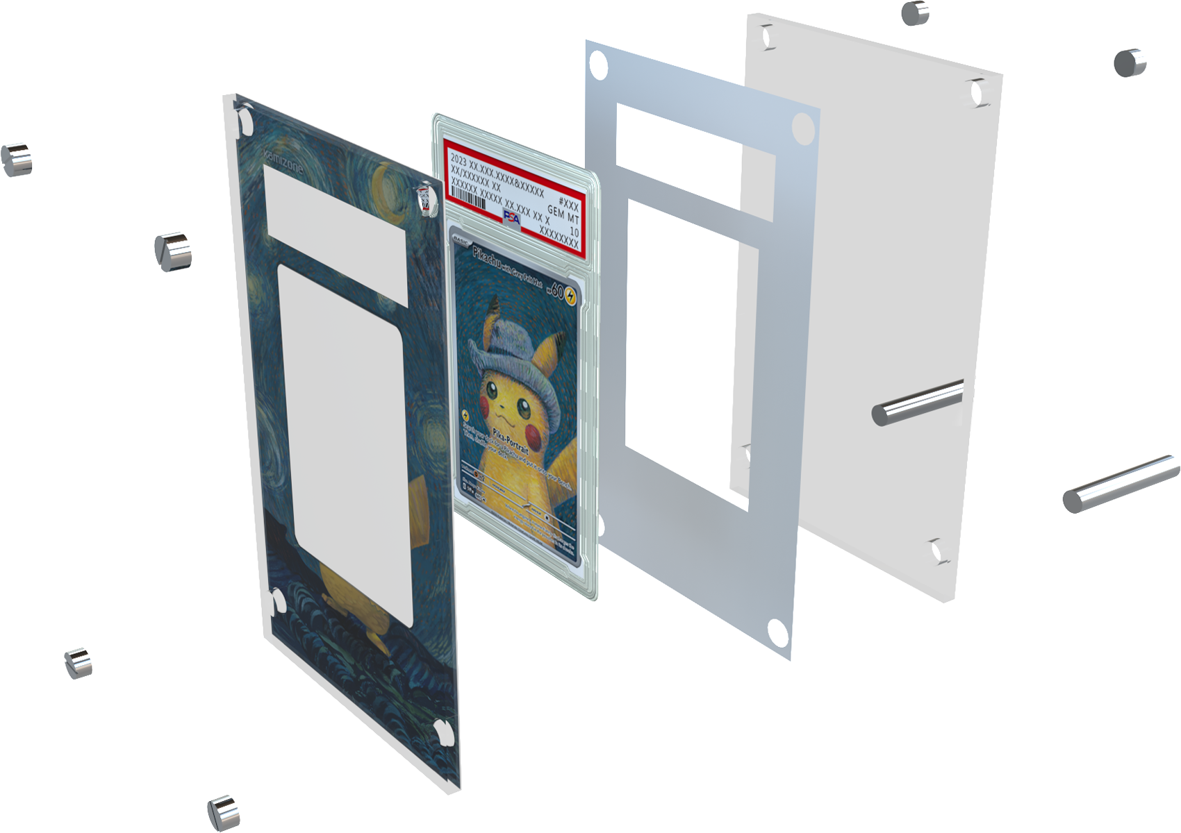 Pikachu with a Grey Felt Hat - Van Gogh Promo - Pokémon PSA Card Case