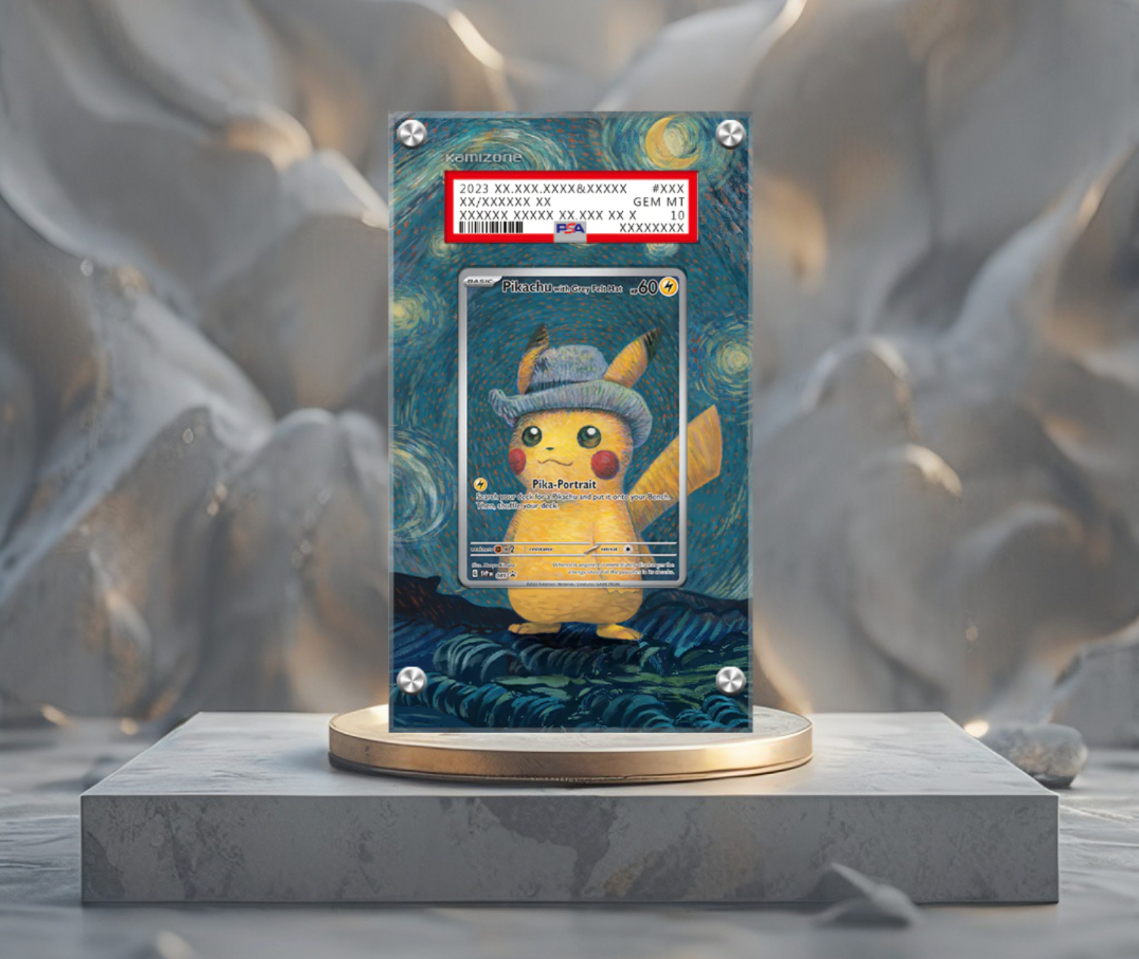 Pikachu with a Grey Felt Hat - Van Gogh Promo - Pokémon PSA Card Case