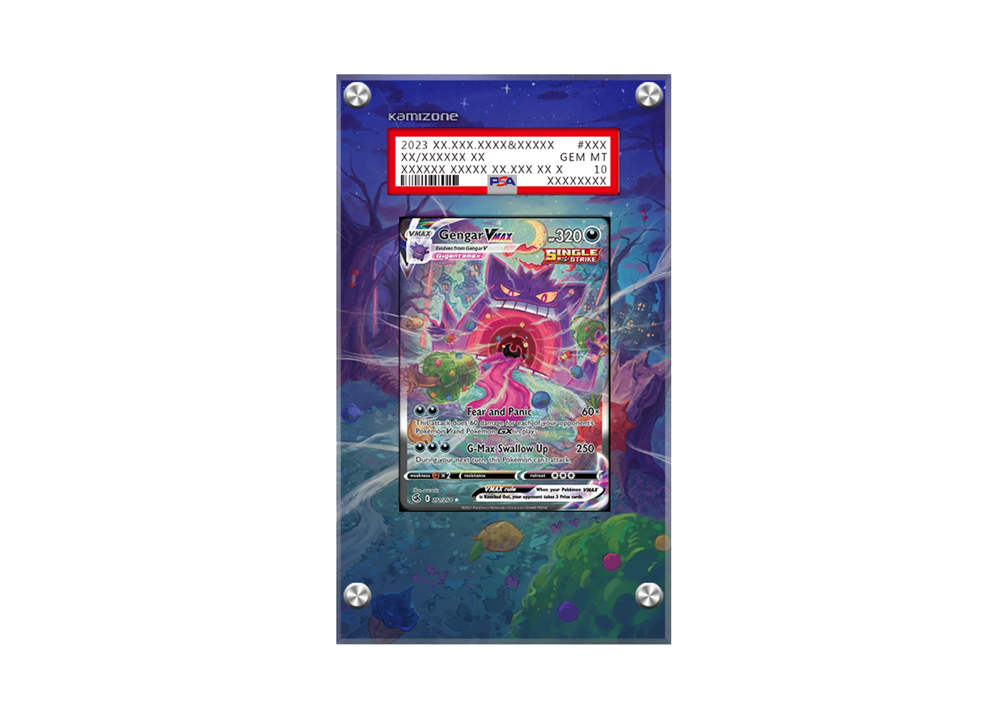 Gengar VMAX Fushion Strike- PSA Card Case for Pokémon Card
