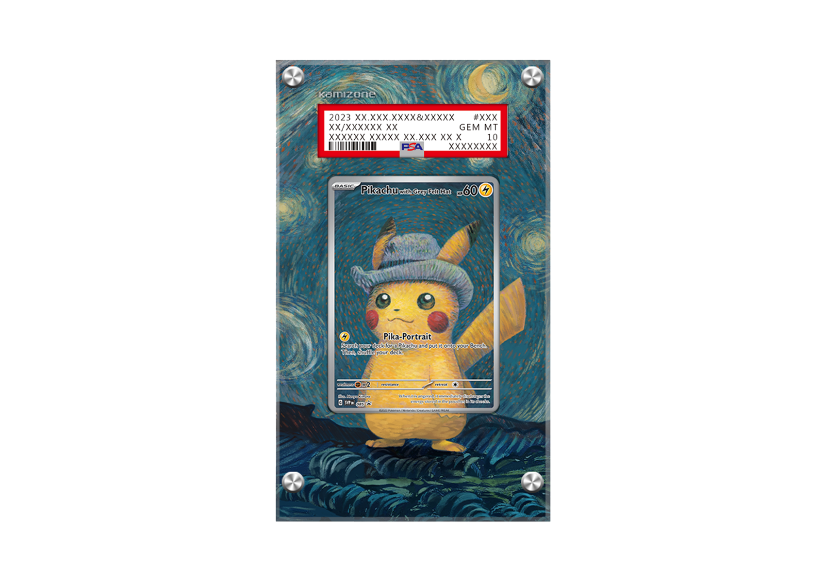 Pikachu with a Grey Felt Hat - Van Gogh Promo - Pokémon PSA Card Case