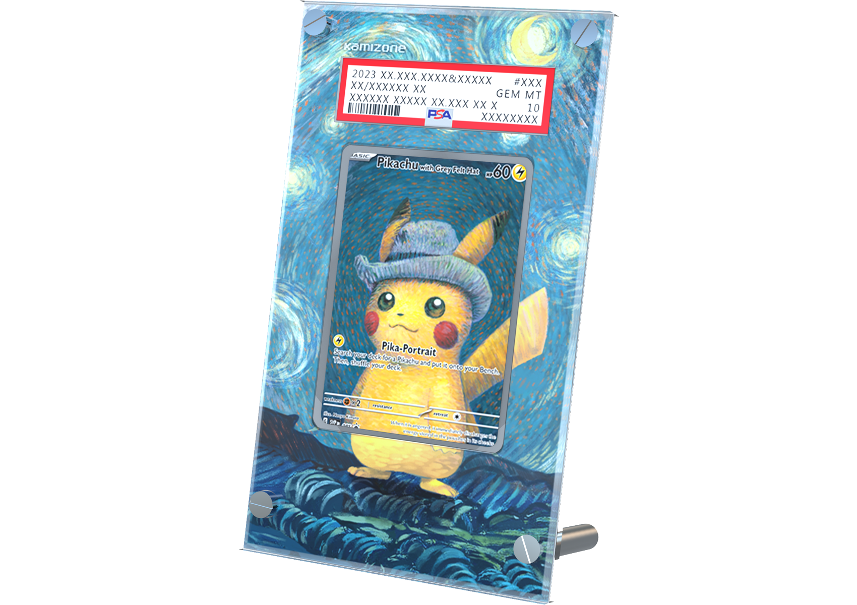 Pikachu with a Grey Felt Hat - Van Gogh Promo - PSA Card Case