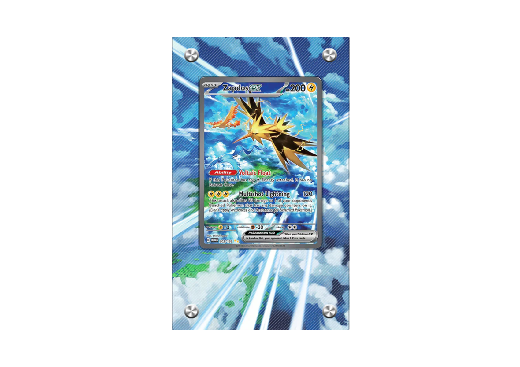Zapdos 202/165 - 151 - Extended Artwork Display Case