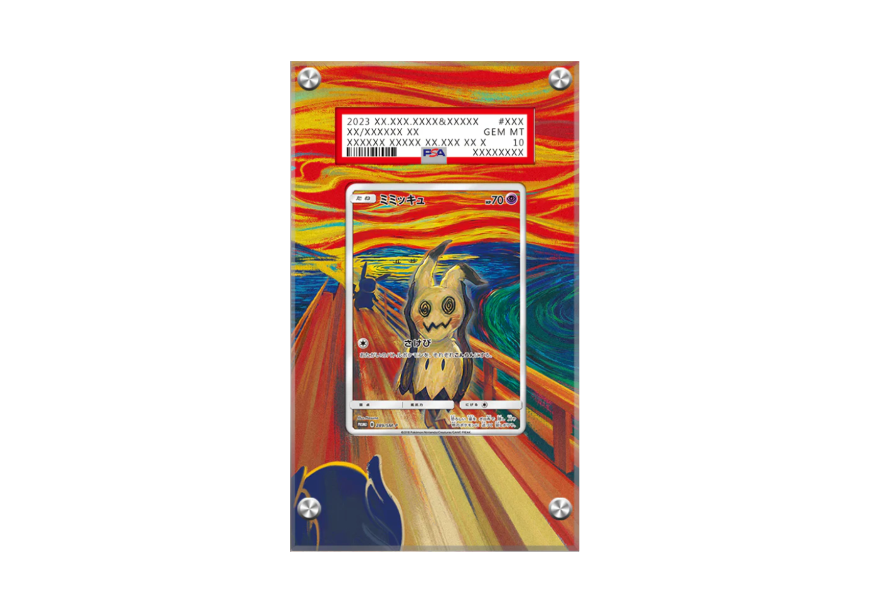 Mimikyu 289/SM-P SCREAM Munch- Pokémon PSA Card Case