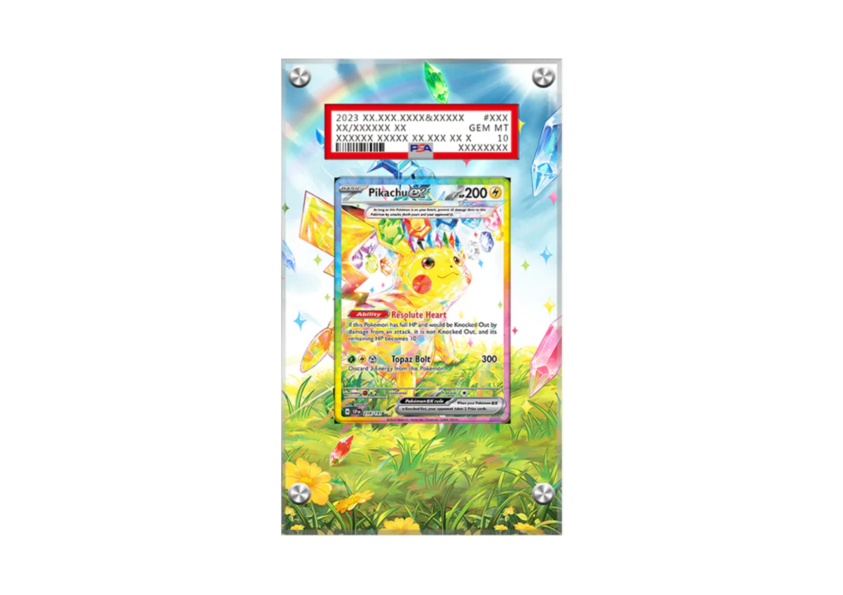 Pikachu Ex 132/106 - Surgin Sparks - Pokémon PSA Card Case