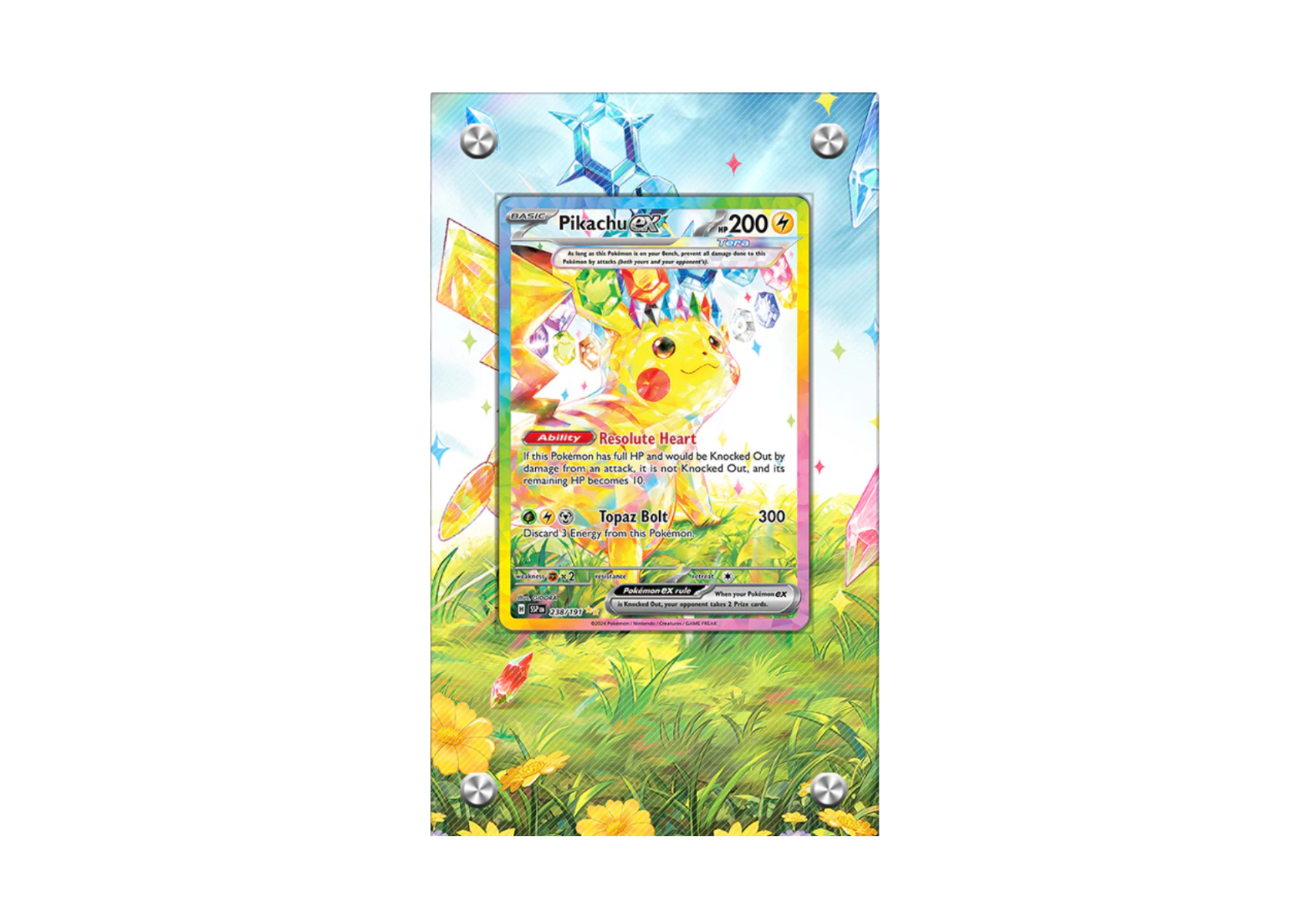 Pikachu Ex 132/106 - Surgin Sparks - Pokémon Extended Artwork Display Case