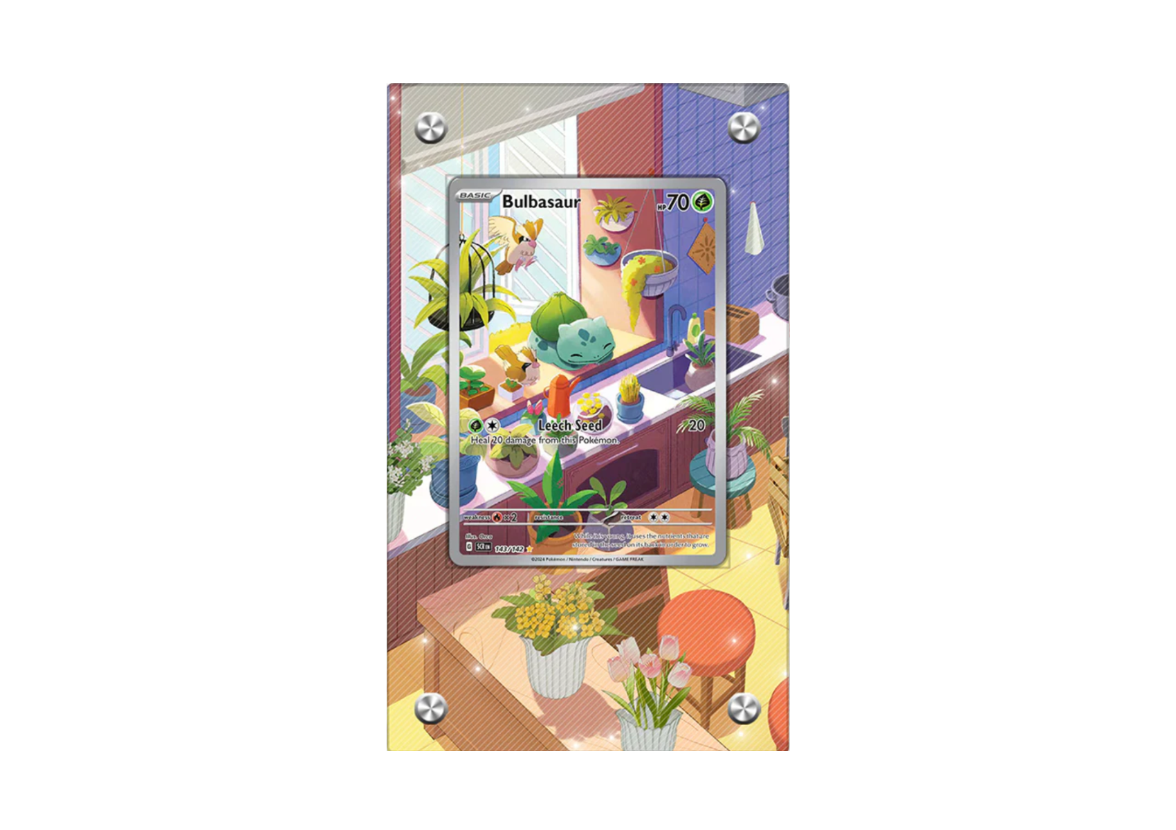 Bulbasaur 143/142 - Stellar Crown  - Pokémon Extended Artwork Display Case