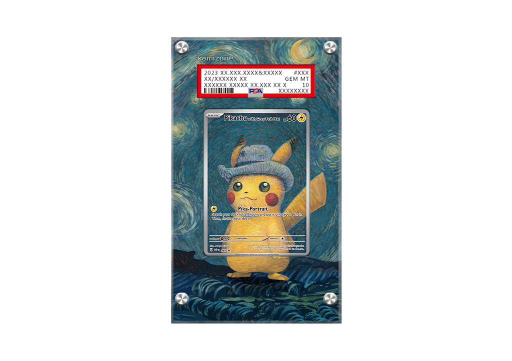 Pikachu Grey Felt Hat Promo- PSA Card Case for Pokémon Card
